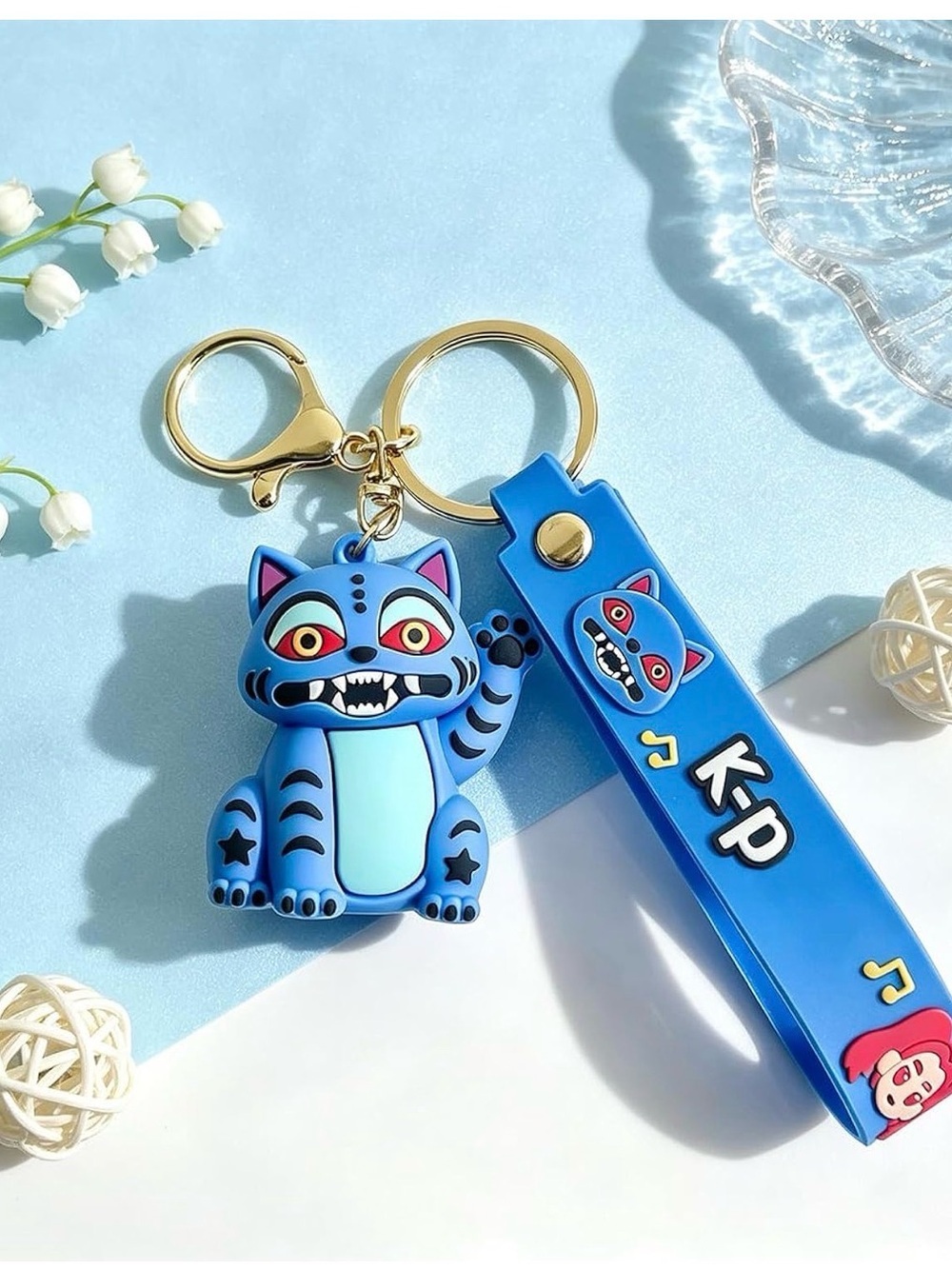 Demon Movie Hunters Cute Keychains, Mini Doll Figurine Collectibles Fun Keyring